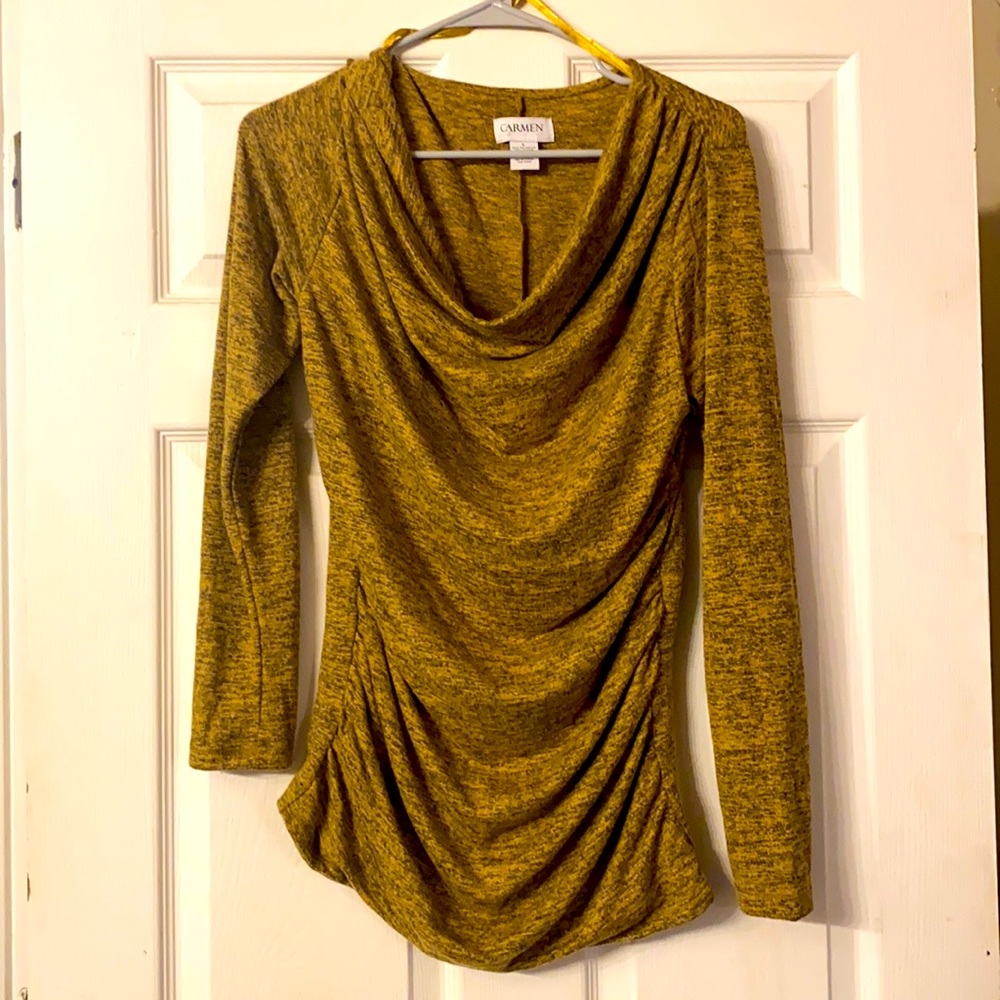 Long sleeve dress shirt- yellow and black